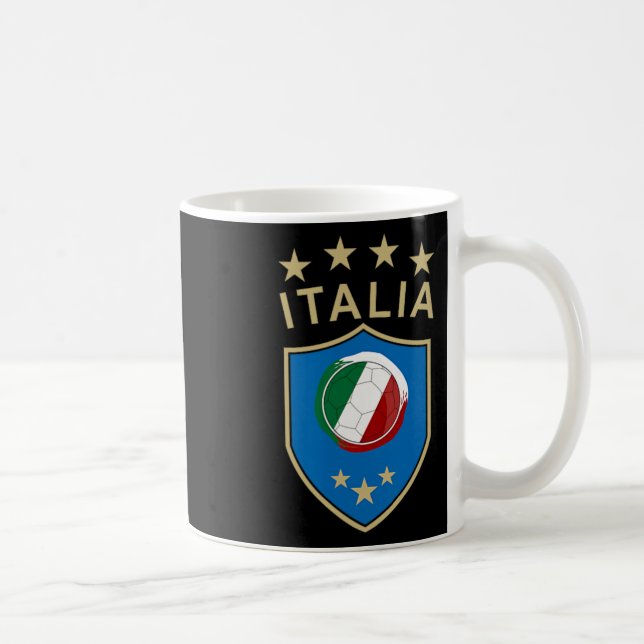 Caneca De Café Italy Soccer - Italian Italia Flag Footbyll Player (Direita)