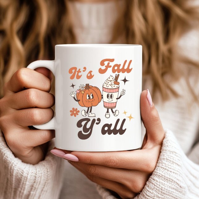 Caneca De Café It's Fall Y'all Pumpkin Spice Latte (Criador carregado)