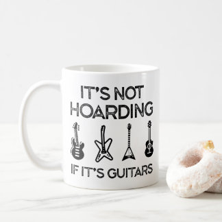 Caneca De Café it's not hoarding if it's guitars