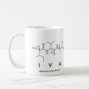 Caneca De Café Iva peptide name mug