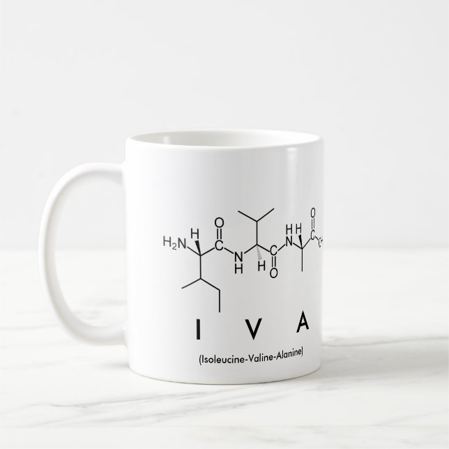 Caneca De Café Iva peptide name mug (Esquerda)