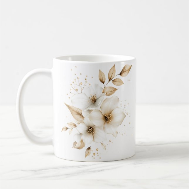 Caneca De Café Ivory Floral Coffee Mug (Esquerda)