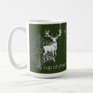 Caneca De Café Ivory Reindeer Christmas   Verde