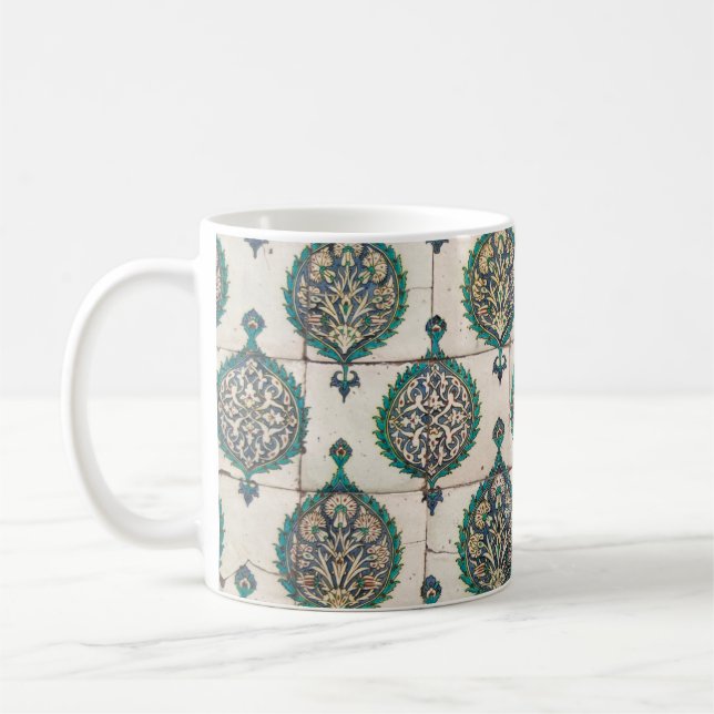 Caneca De Café Iznik Azulejos Green (Esquerda)