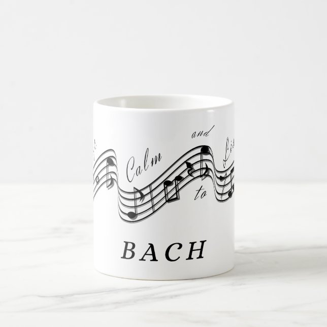 Caneca De Café J Sebastian Bach Melhor Compositor Clássico De Mús (Centro)
