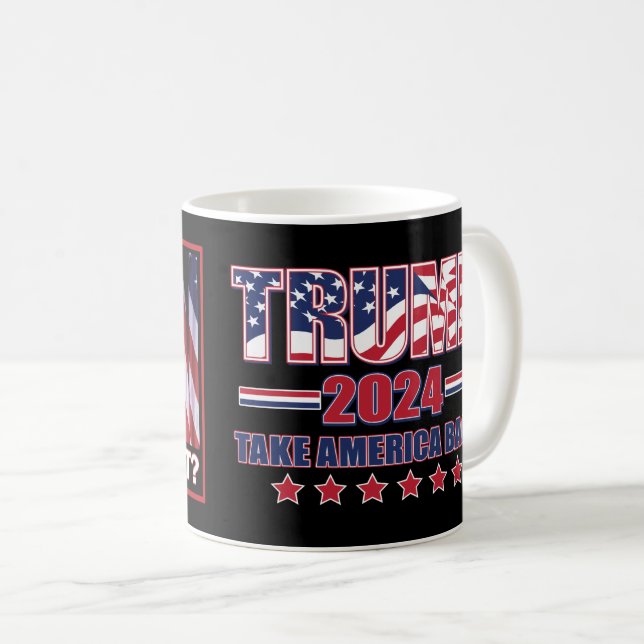 Caneca De Café Já Sentem Minha Falta Trump 2024 (Frente Esquerda)