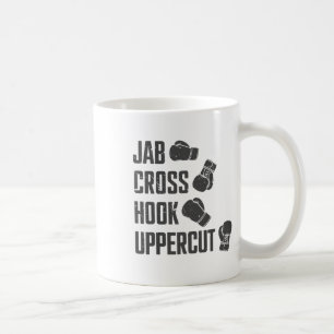 Caneca De Café Jab Cross Hook Uppercut Treinamento de Boxe Divert