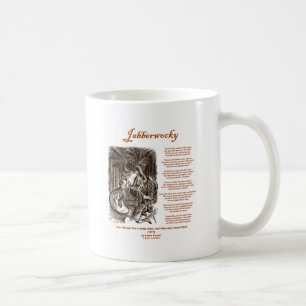 Caneca De Café Jabberwocky Poem por Lewis Carroll (Adder Negro)
