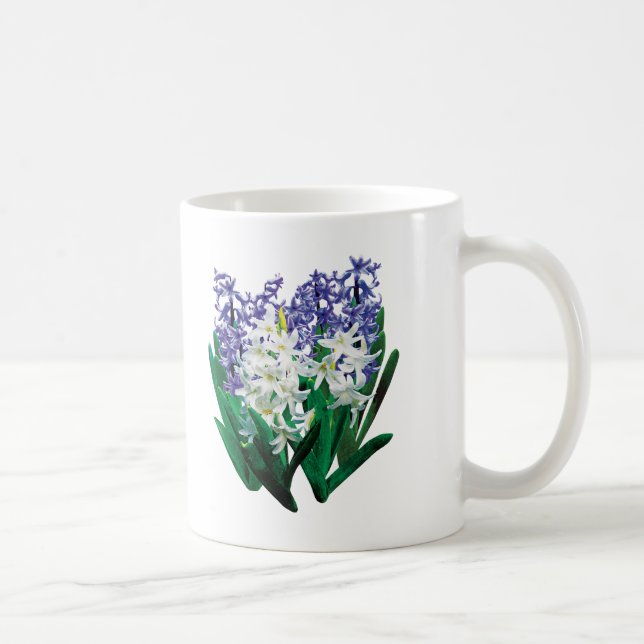 Caneca De Café Jacintos Brancos e Roxos (Direita)