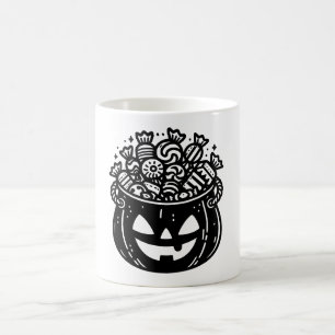 Caneca De Café Jack-o-Lanterna Pumpkin Pail Halloween Candy
