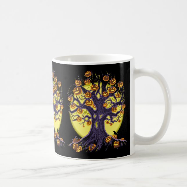 Caneca De Café Jack O'Lantern Tree (Direita)