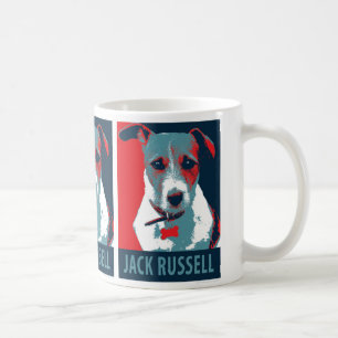 Caneca De Café Jack Russel Terrier Esperança Política Parody