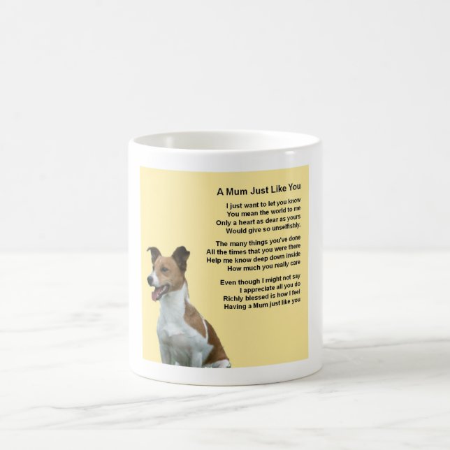 Caneca De Café Jack Russell Design Mug com um poema de Mãe (Centro)