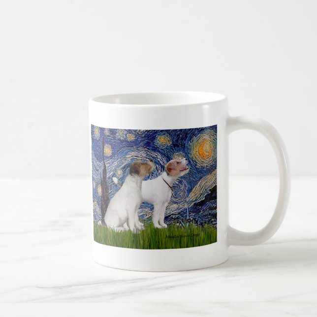 Caneca De Café Jack Russell Pair 4 - Starry Night (Direita)