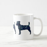 Caneca De Café Jack Russell Terrier Black Watercolor Silhouette<br><div class="desc">Esta silhueta também pode representar: Jack Russell Terrier, Parson Russell Terrier, Border Terrier, Brazilian Terrier, Danish Terrier, Swedish Terrier, Danish Swedish Farmdog, Feist, Mountain Feist, Kemmer Feist, Treeing Feist, Dinamarca Feist, Laika, Old Danish Fox Terrier, The Rat Dog, Alopecis, Shorty Jacks, Kromi, Laika, emmer, Feist Americano, Mountain Terrier, Patterdale, Black...</div>
