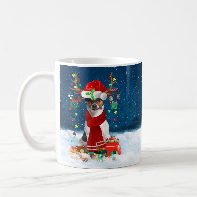 Caneca De Café Jack Russell Terrier Dog em presentes de Natal na  (Esquerda)