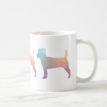 Jack Russell Terrier Geométrico Pattern Silhouette
