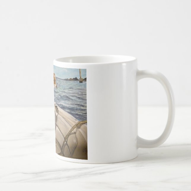Caneca De Café Jack Russell Terrier no barco (Direita)