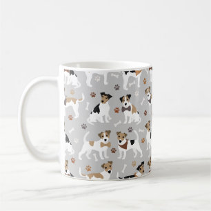 Caneca De Café Jack Russell Terrier Paws e Ossos Café Mug
