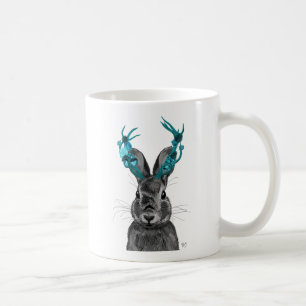 Caneca De Café Jackalope com os Turquoise Antlers