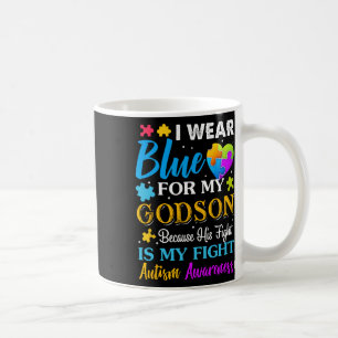 Caneca De Café Jackchel Art Eu Visto Azul Para Meu Deus Autismo D