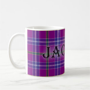 Caneca De Café Jackson Tartan com o Sobrenome