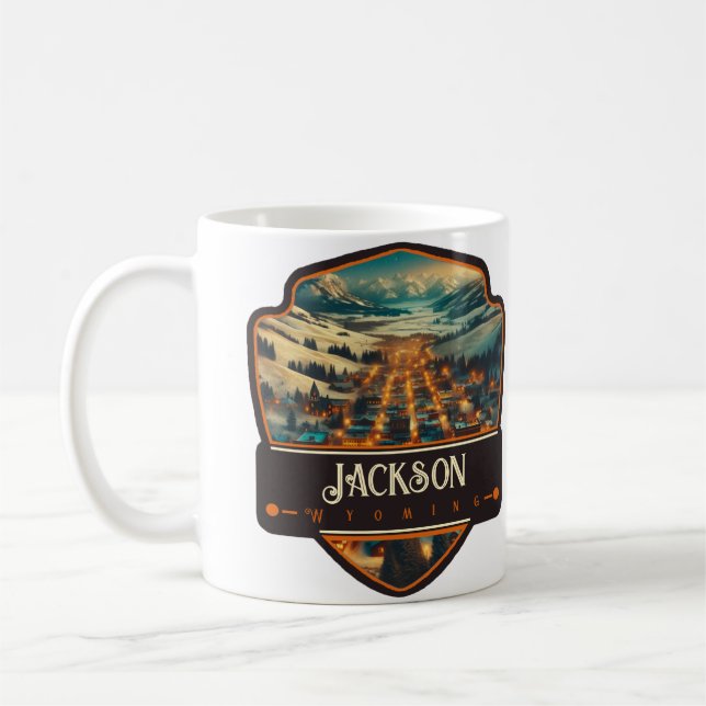 Caneca De Café Jackson, Wyoming | Vintage (Esquerda)