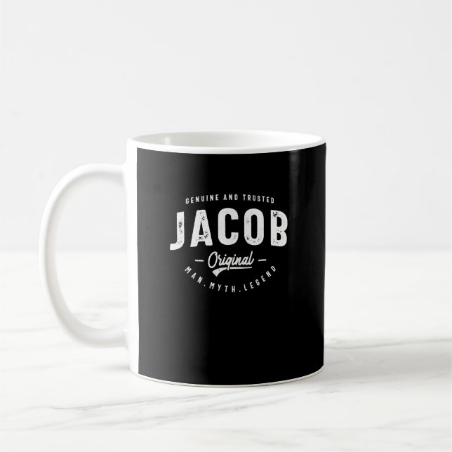 Caneca De Café Jacob Personalizado Nome Mens Birthday (Esquerda)