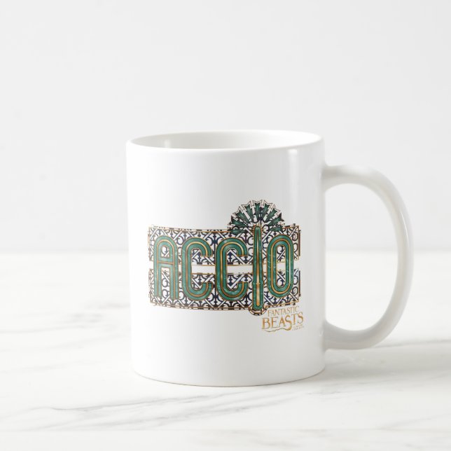 Caneca De Café Jade Art Deco ACCIO™ Spell Graphic (Direita)