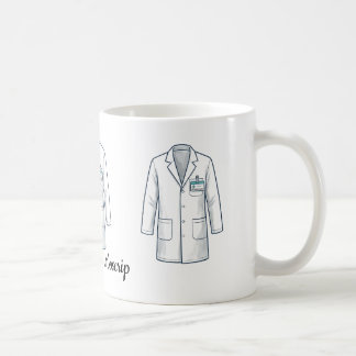 Caneca De Café Jaleco Branco de Médico com Crachá de Identificaçã