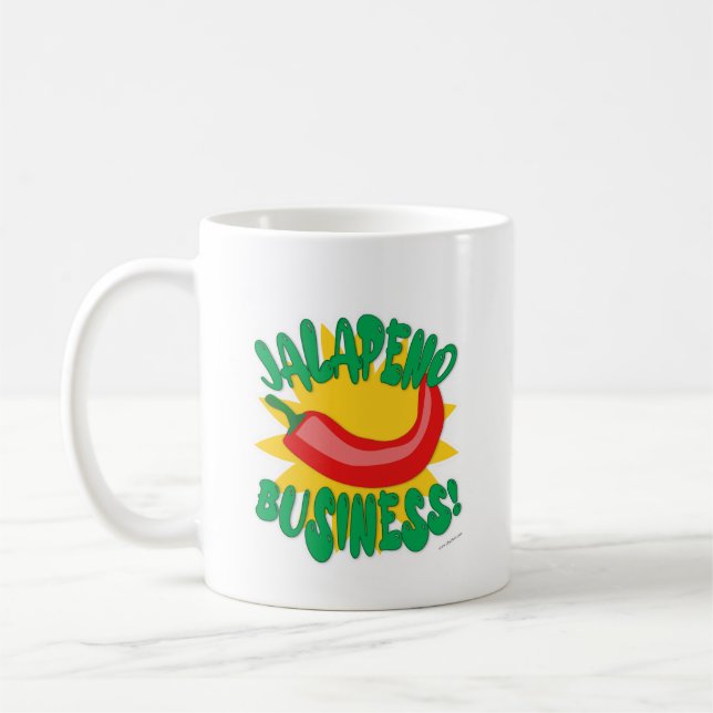 Caneca De Café Jalepeno Business Fantástico Humor de Pimenta Quen (Esquerda)