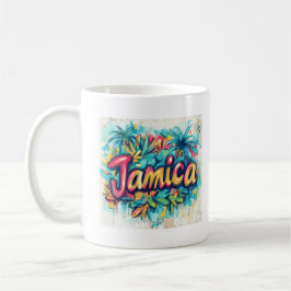 Caneca De Café Jamaica Grafite Vibes: Island Street Art Ed