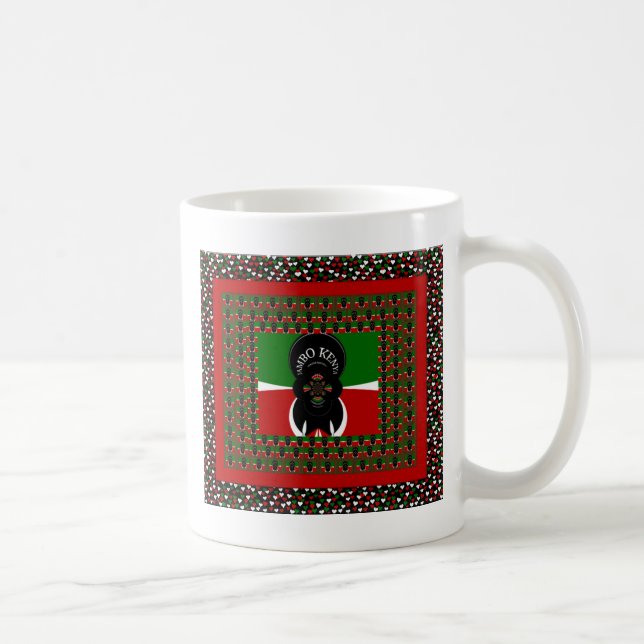Caneca De Café Jambo Kenya Art Impressão (Direita)