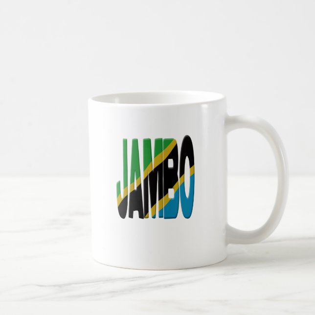 Caneca De Café Jambo Swahili - Tanzania flag (Direita)