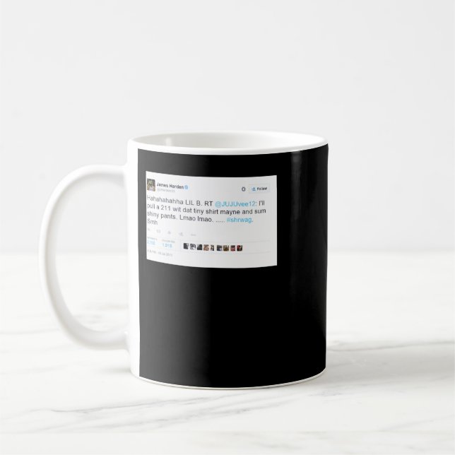 Caneca De Café James Harden Funny Tweets (Esquerda)