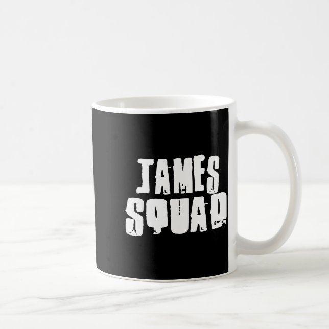 Caneca De Café James Squad Name Funny James  (Direita)
