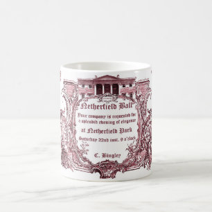 Caneca De Café Jane Austen: A bola de Netherfield convida a