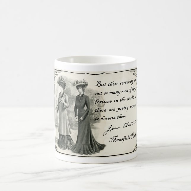 Caneca De Café Jane Austen: Mulheres bonito (Centro)