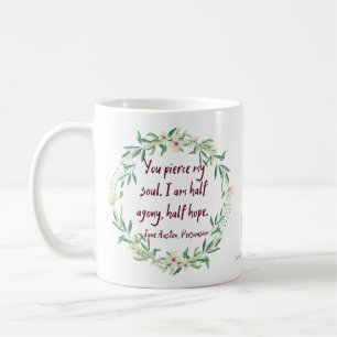 Caneca De Café Jane Austen Persuasion cita um belo folheto