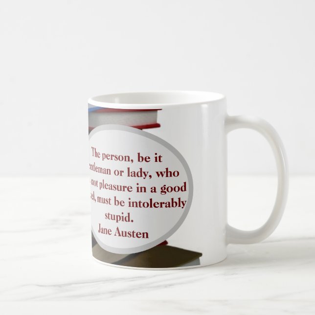 Caneca De Café Jane Austen prazer do romance (Direita)