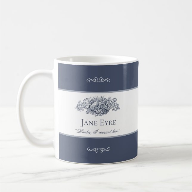 Caneca De Café Jane Eyre - Leitor Que Eu Casei Com Ele - Doves Ci (Esquerda)