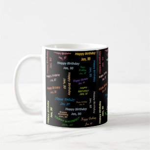 Caneca De Café Janeiro, 30 Aniversário Mug