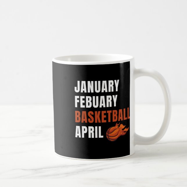 Caneca De Café Janeiro de fevereiro Bysketbyll April College Fun  (Direita)