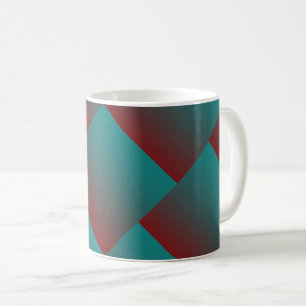 Caneca De Café Janelas em branco teal burgundy