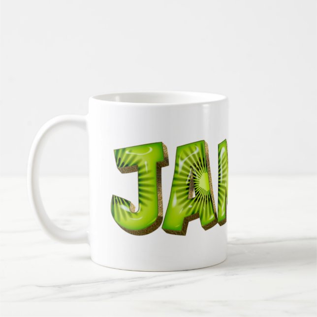 Caneca De Café Janice Name Kiwi Style Tasse Teetasse Kaffeetasse (Esquerda)