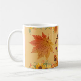 Caneca De Café Janta de Ação de Graças de Autumn Floral