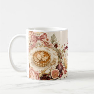 Caneca De Café Jantar de Ação de Graças dos Amigos Coquette Elega