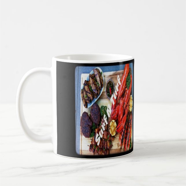 Caneca De Café Jantar de Carne e Peixe (Esquerda)
