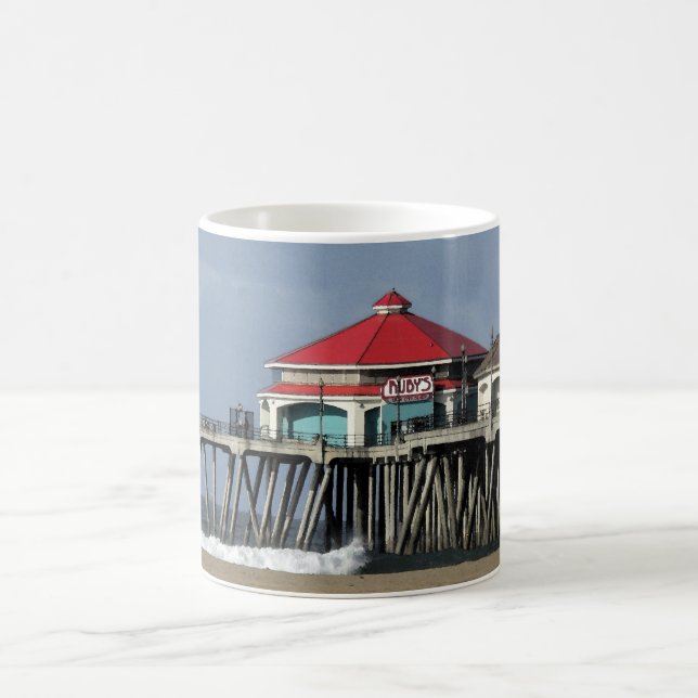 Caneca De Café Jantar de Ruby - Huntington Beach Pier Coffee Mug (Centro)