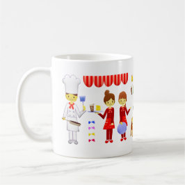 Caneca De Café Jantar e aproveitar os bons momentos em um restaur